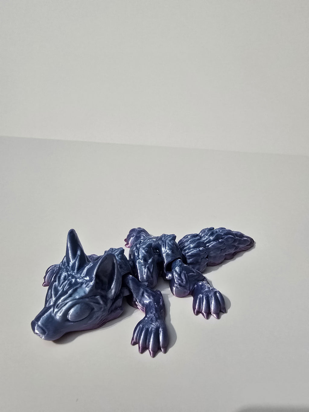 Wolf Pup 3D Printed Figurine - Unique and Eye-Catching Toy Figure for Collectors