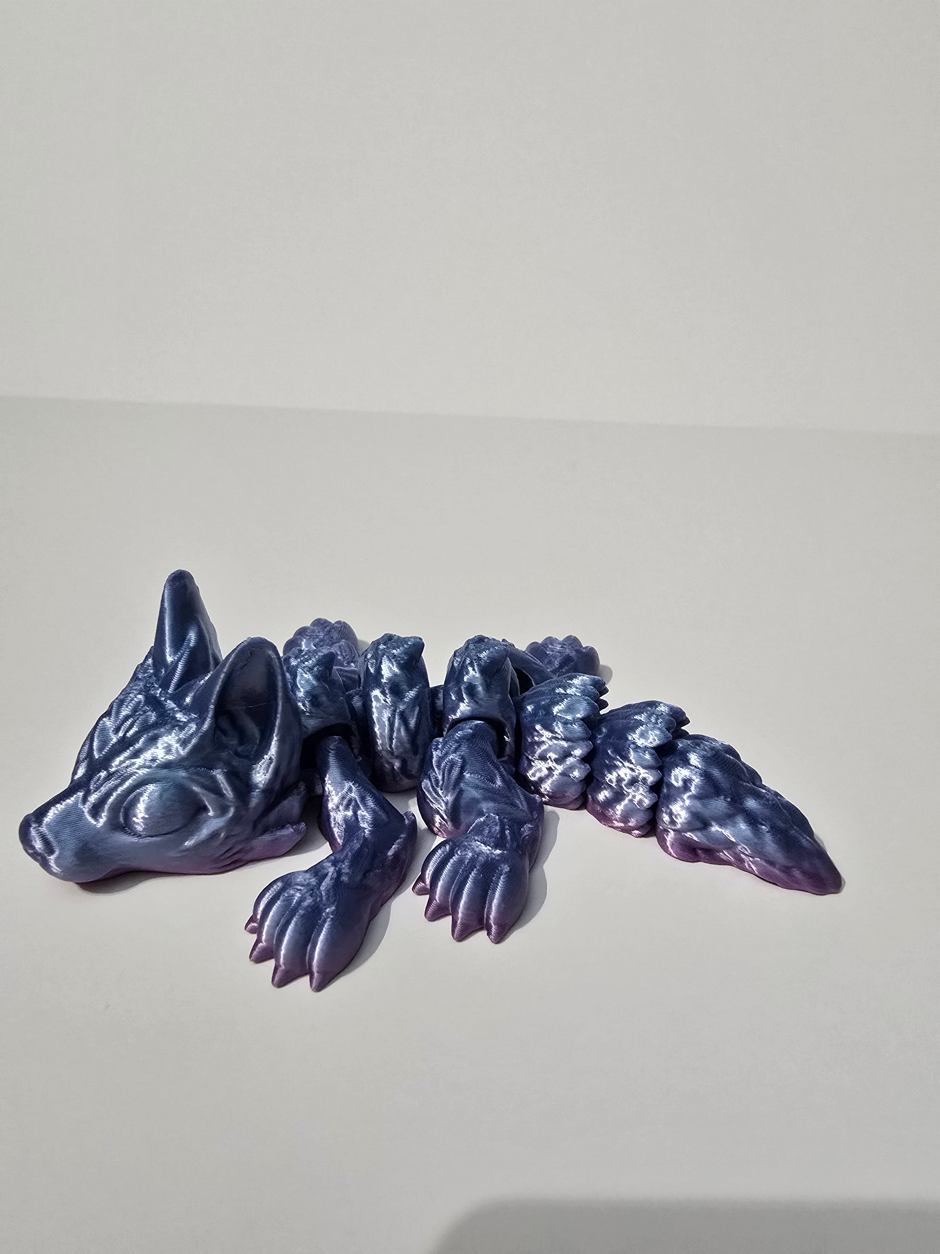 Wolf Pup 3D Printed Figurine - Unique and Eye-Catching Toy Figure for Collectors
