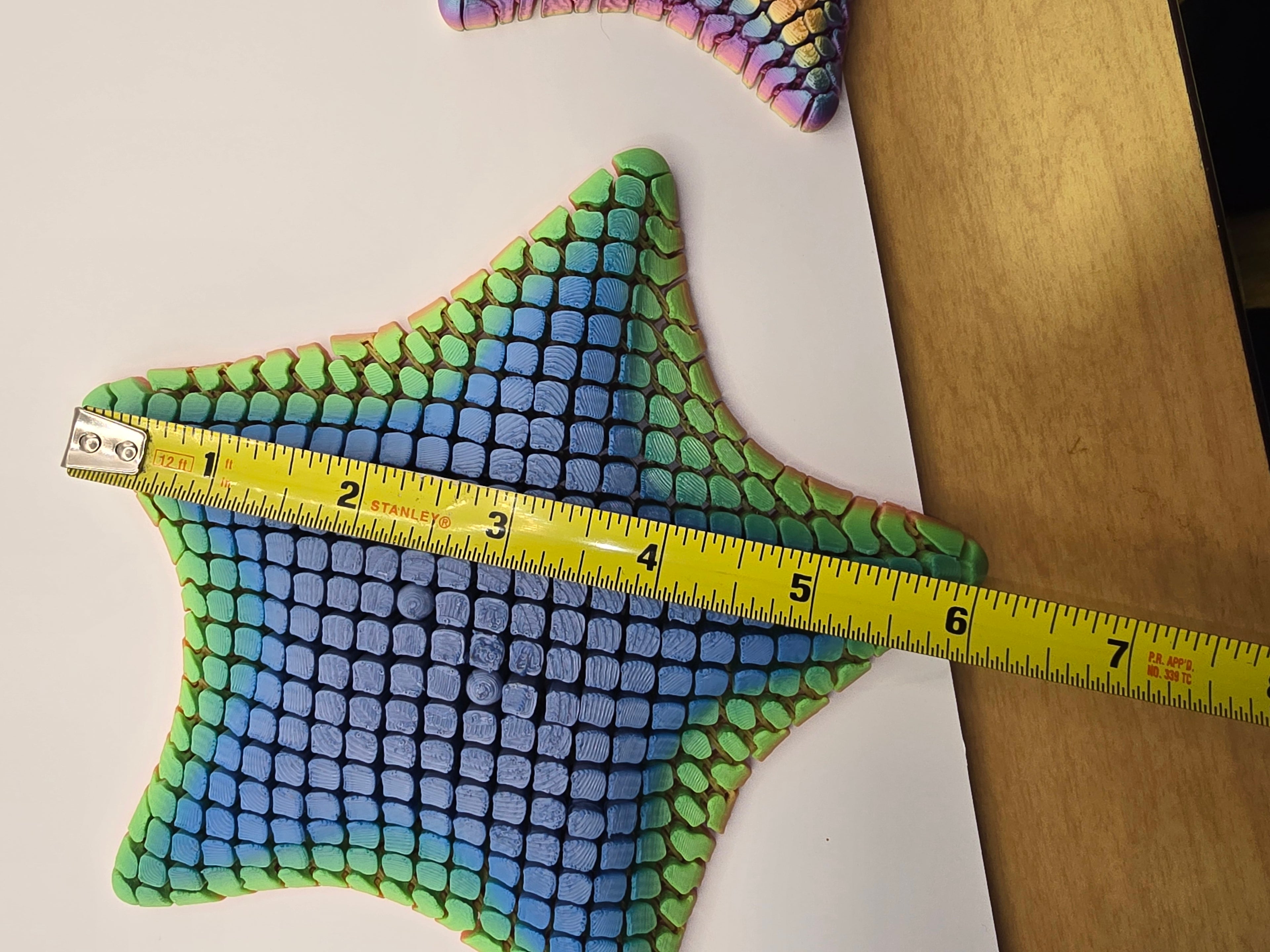 Colorful 3D Printed Star Fidget Toy - Very Flexible and Enjoyable