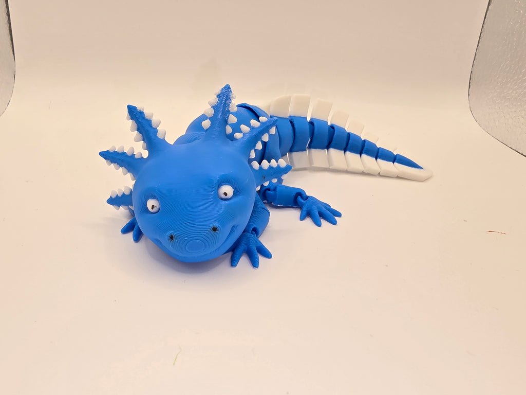 axolotl dragon flexable fidget 3d printed