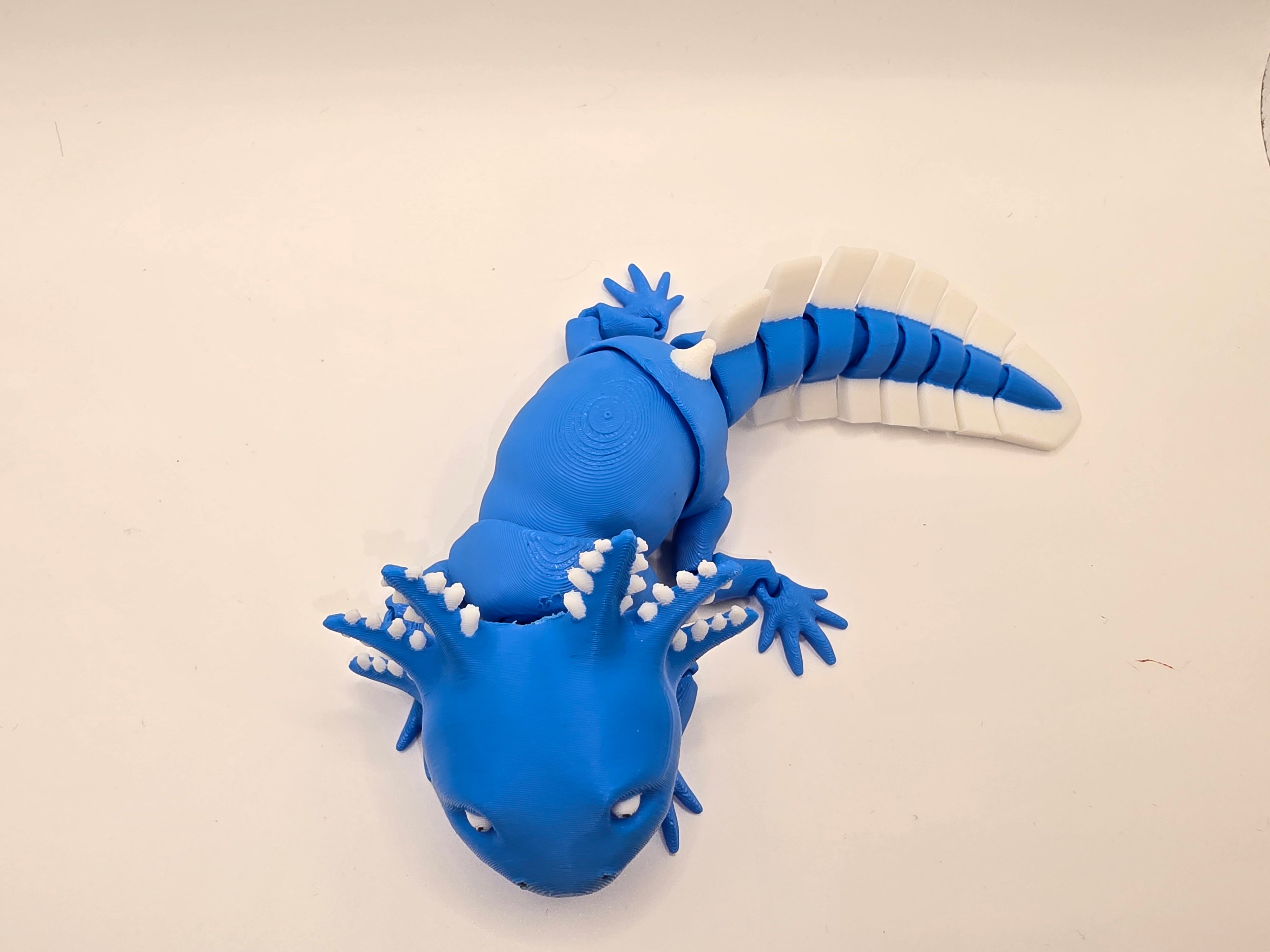 axolotl dragon flexable fidget 3d printed