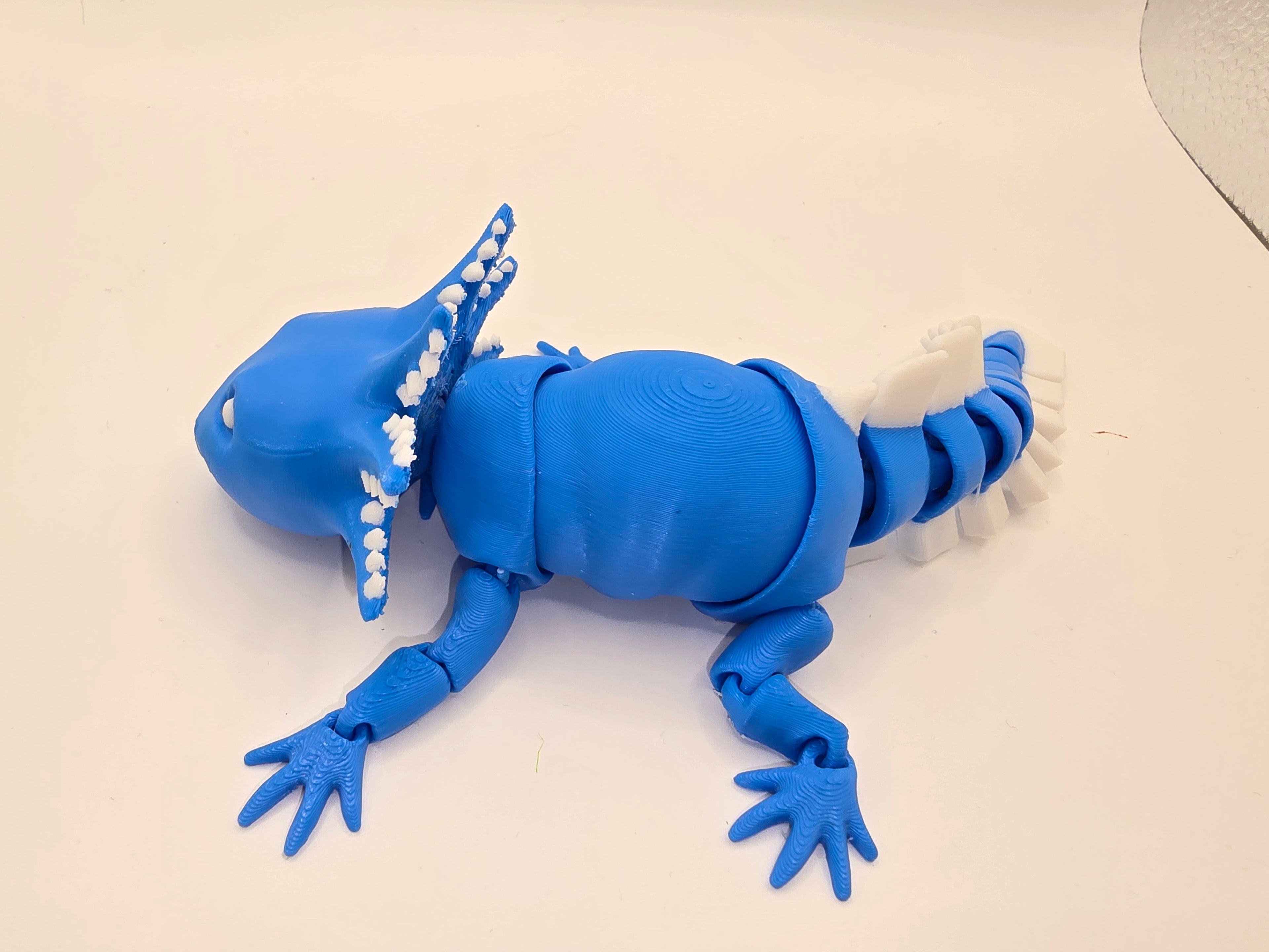 axolotl dragon flexable fidget 3d printed
