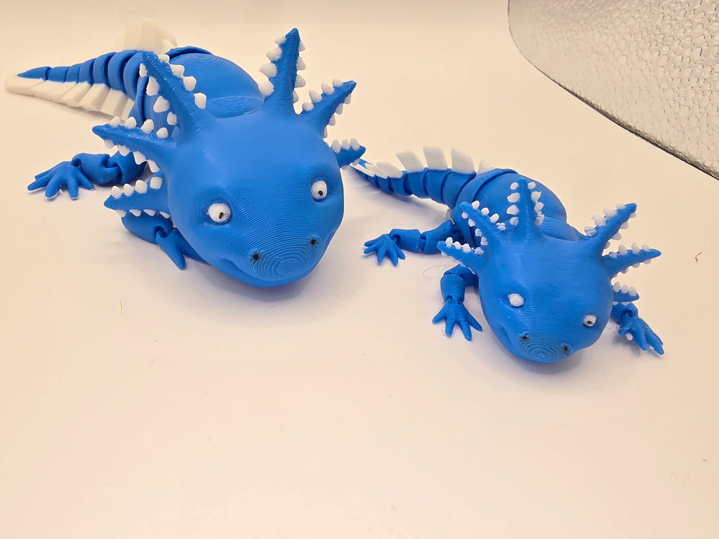 axolotl dragon flexable fidget 3d printed