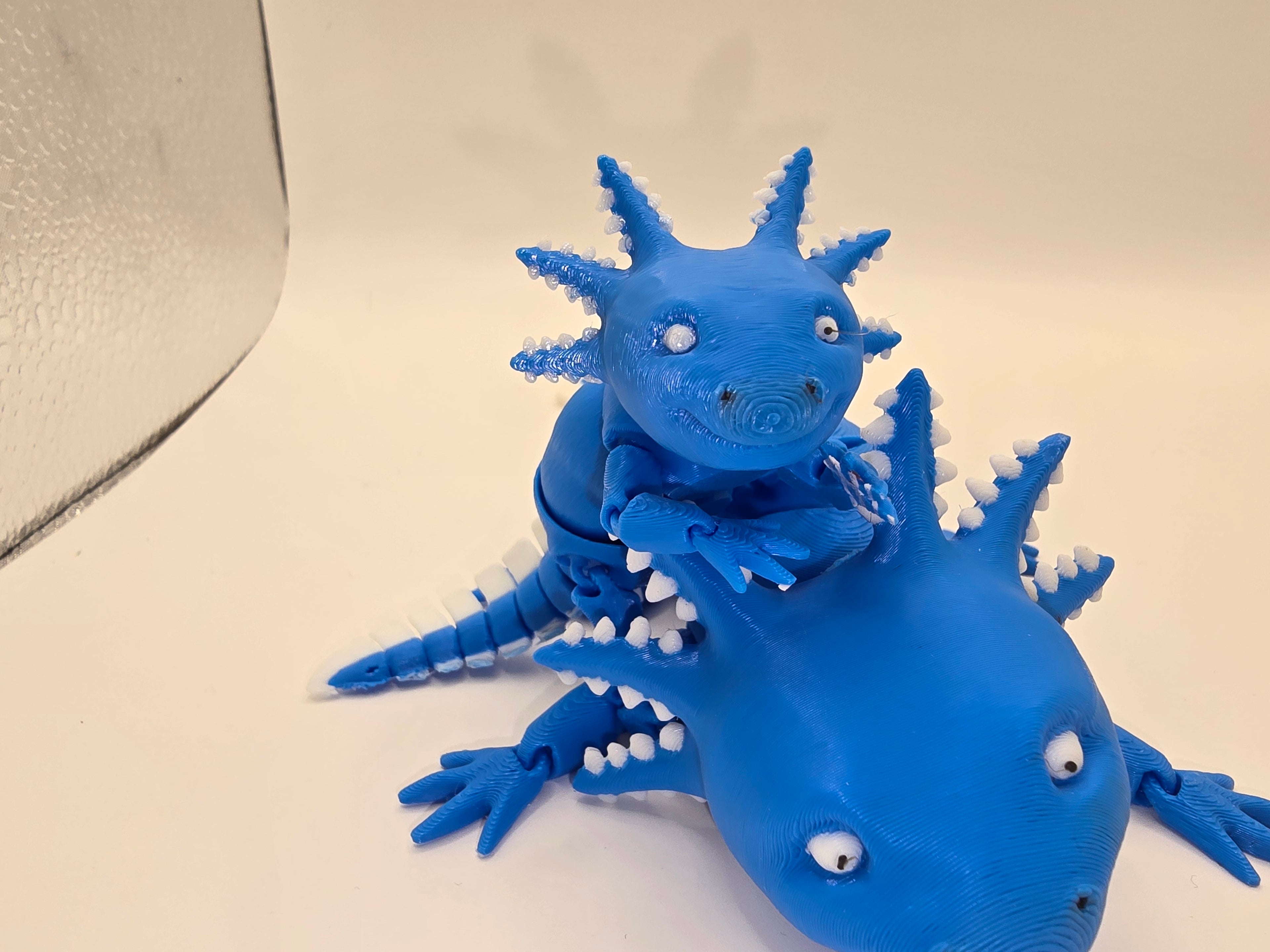 axolotl dragon flexable fidget 3d printed