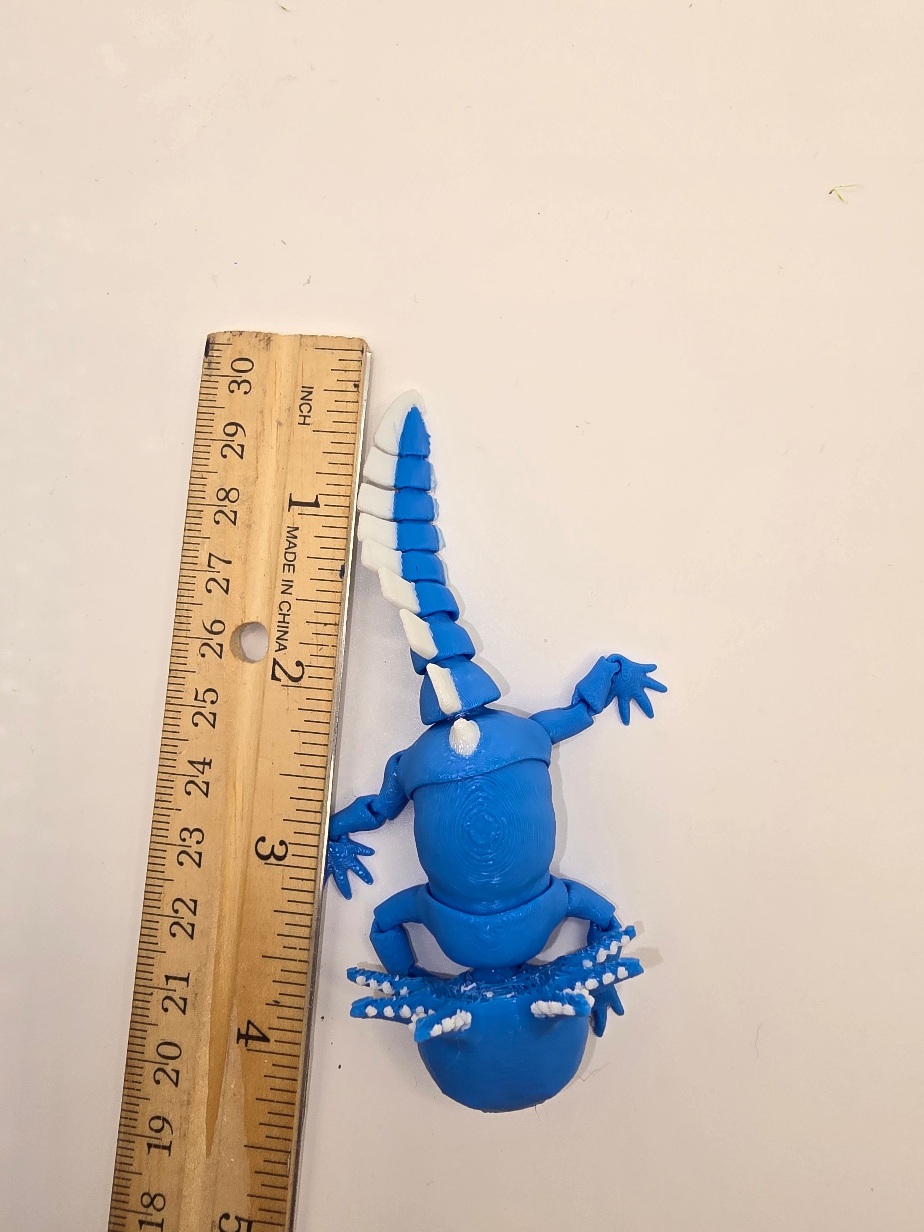 axolotl dragon flexable fidget 3d printed