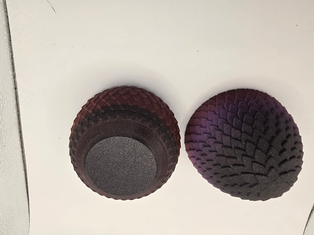 dragon egg 3d printed  threaded