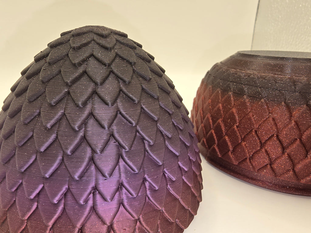 dragon egg 3d printed  threaded