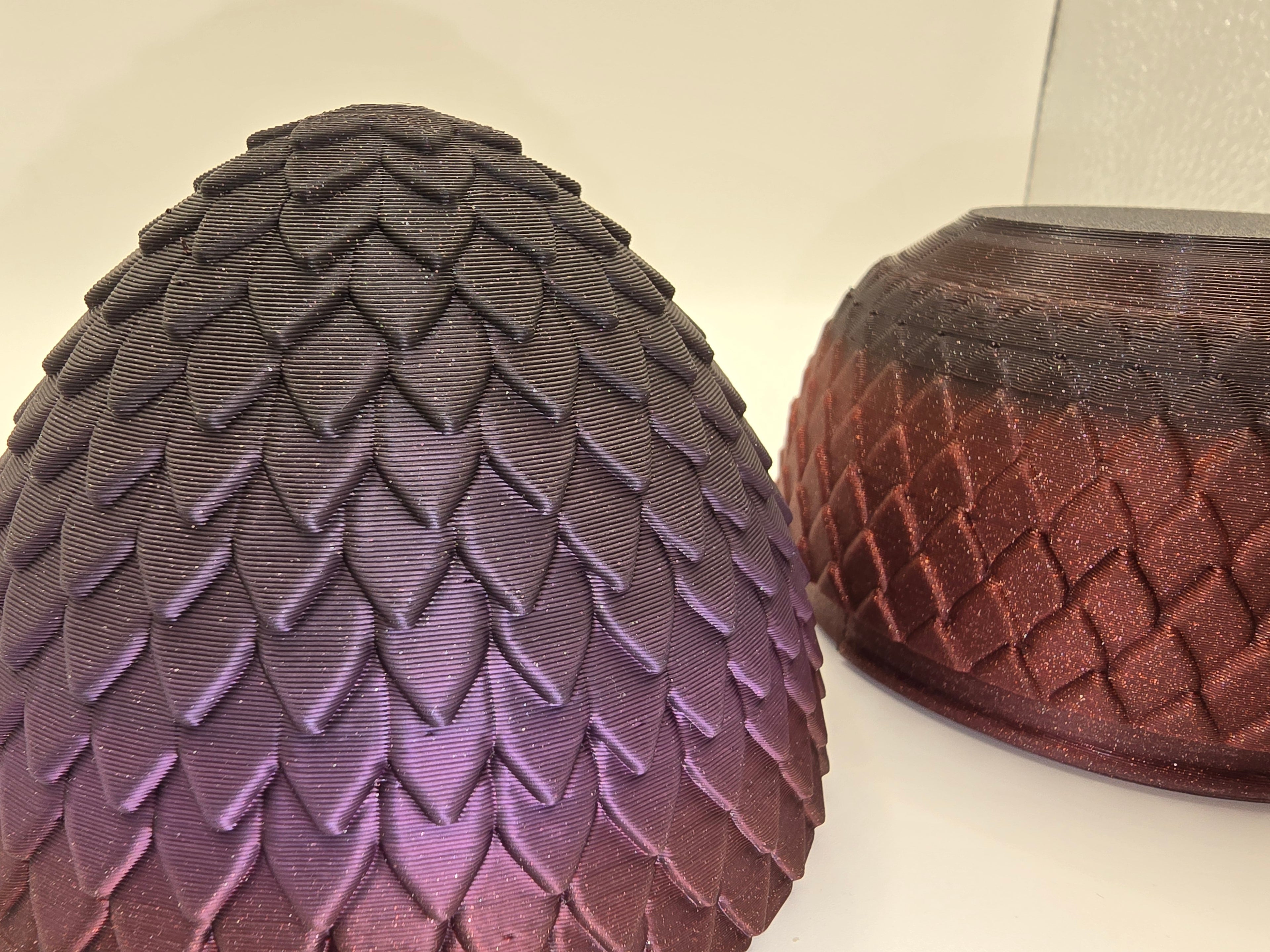 dragon egg 3d printed  threaded