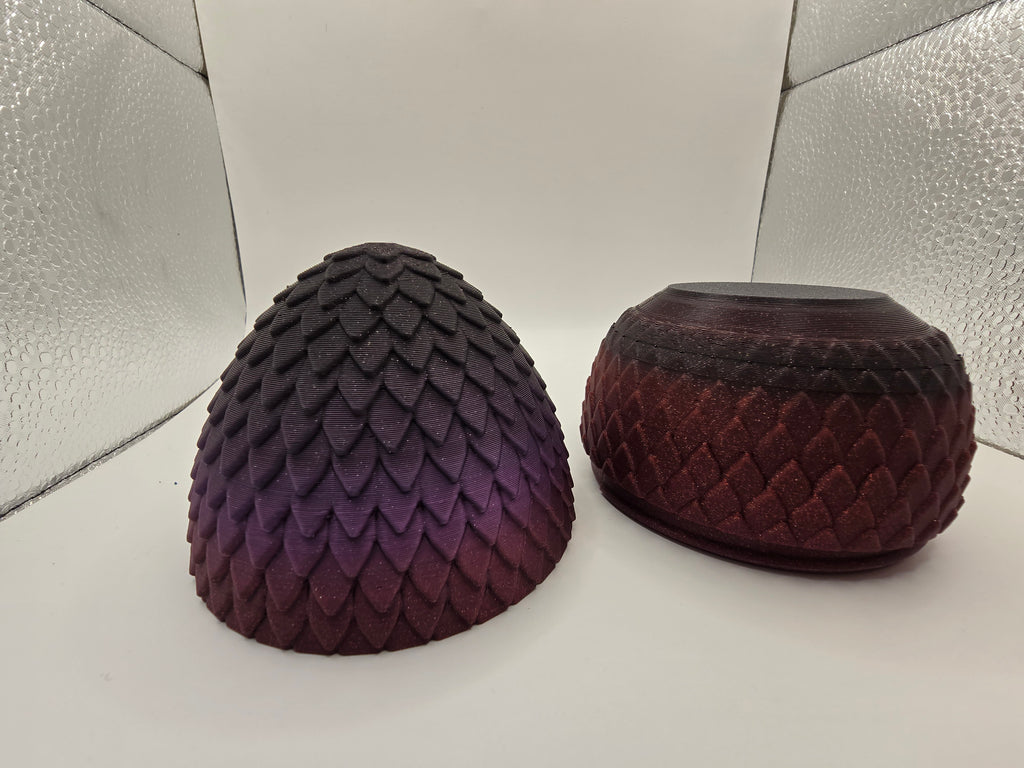 dragon egg 3d printed  threaded