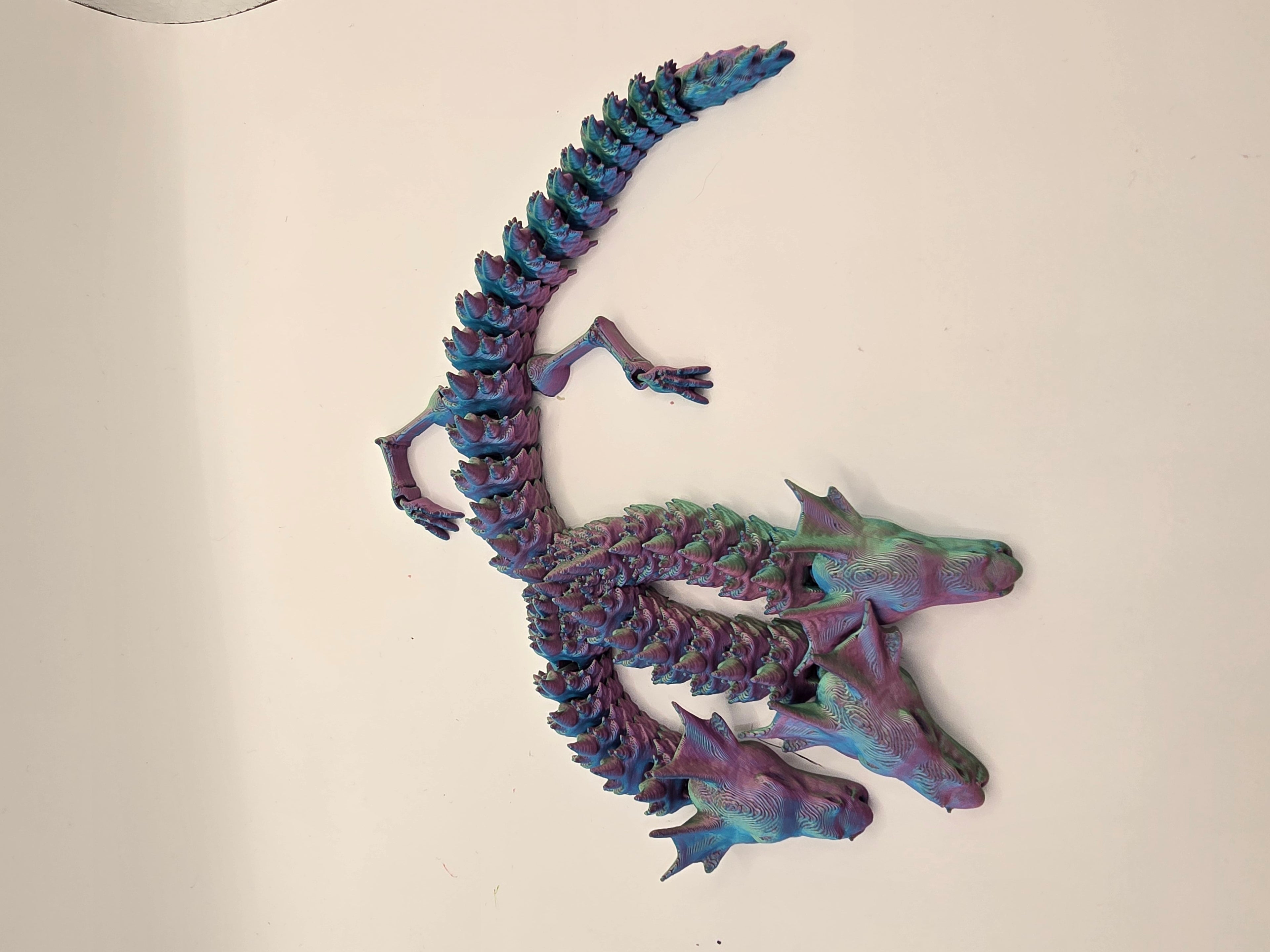 Three Headed Hydra 3D Printed Fidget Flexable - Stress Relief Toy