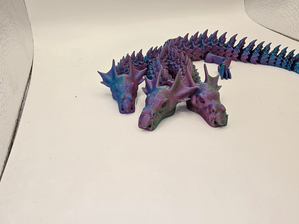 Three Headed Hydra 3D Printed Fidget Flexable - Stress Relief Toy