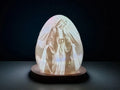 Mary Ascending with Sacred Heart Lithophane Egg Tea Light