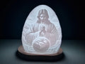 Jesus Praying for the World Lithophane Egg Tea Light