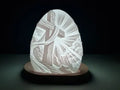 Cross He Is Risen Lithophane Egg Tea Light