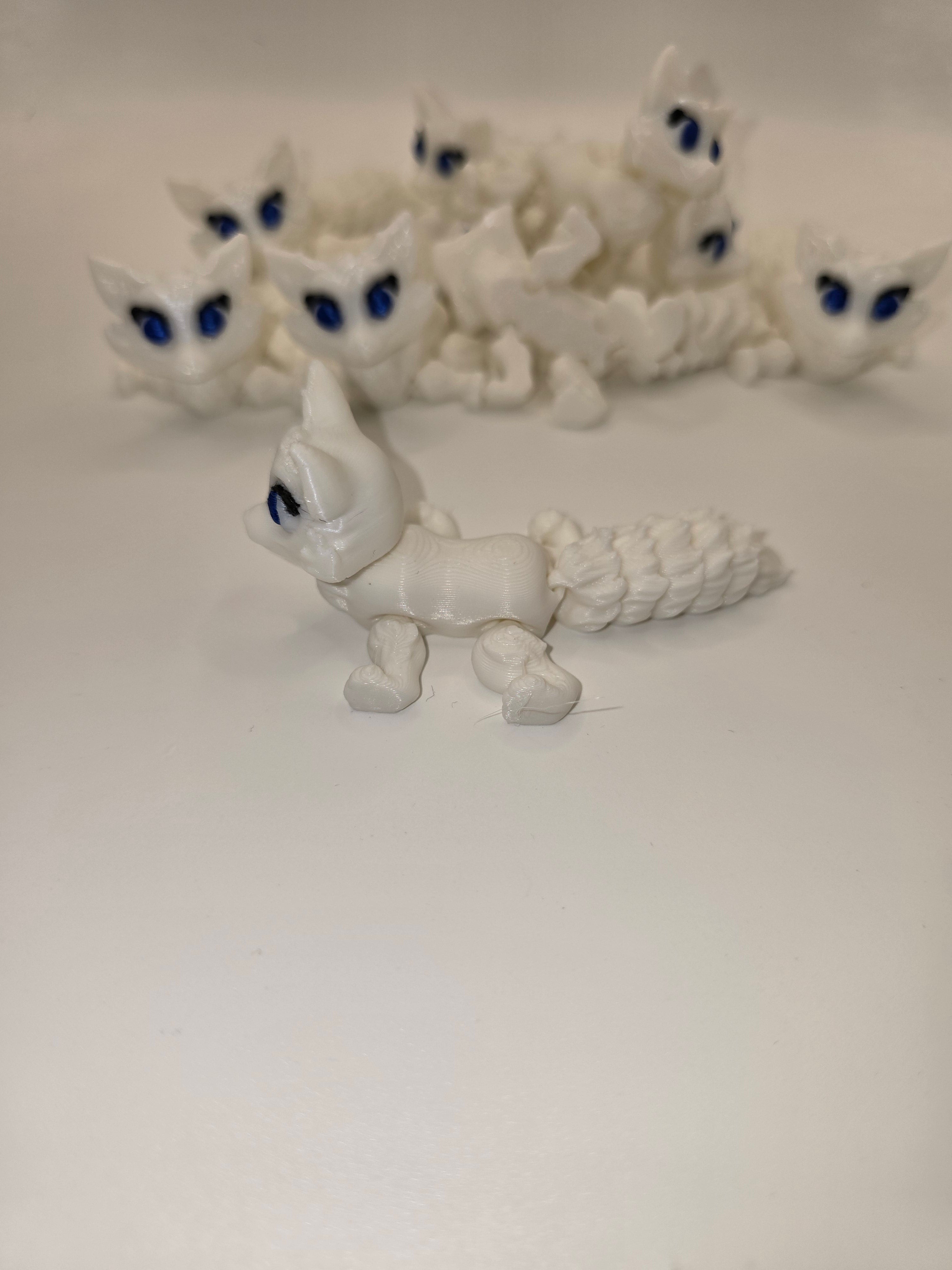 artic fox 3d printed fidget