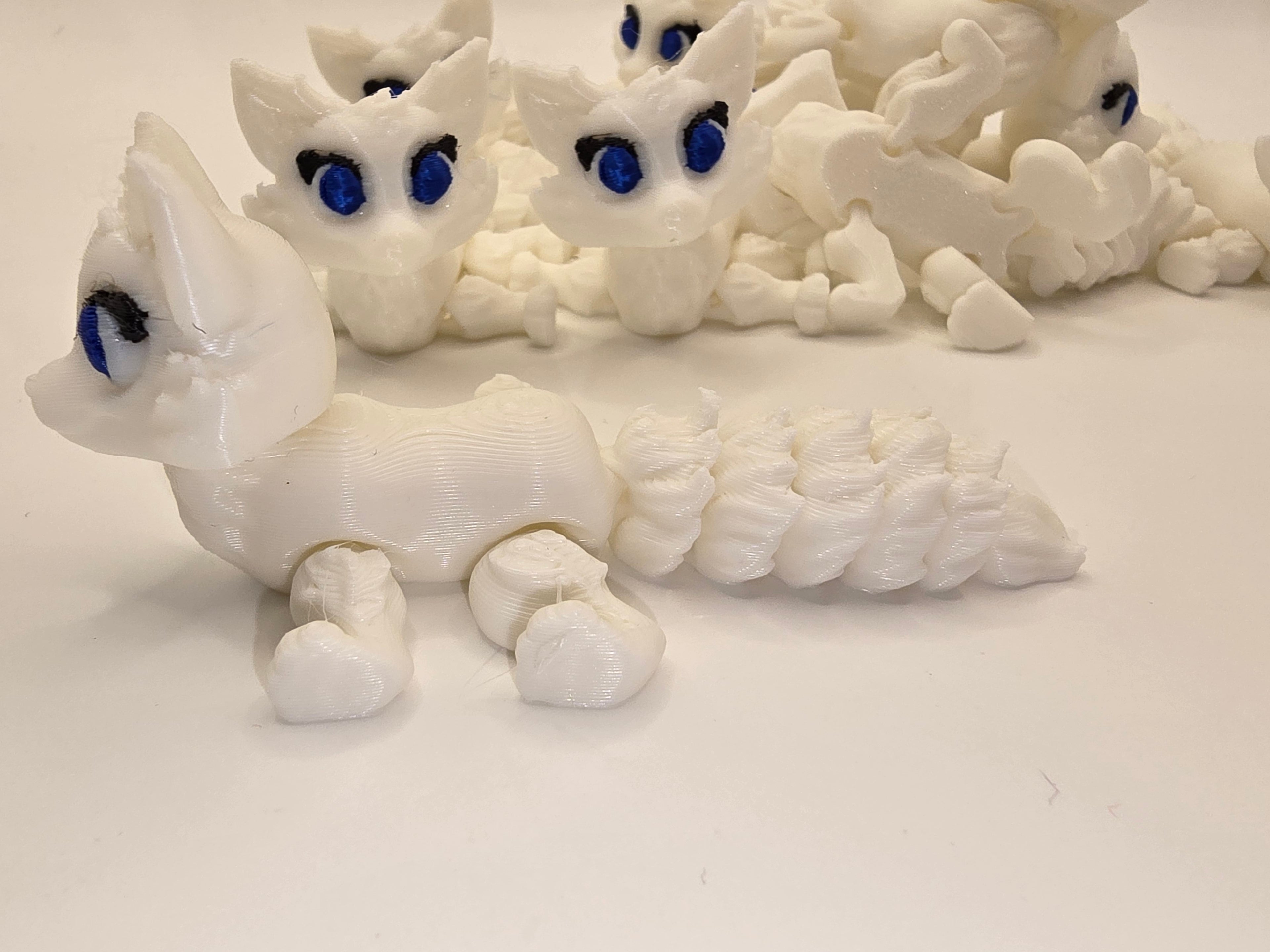 artic fox 3d printed fidget