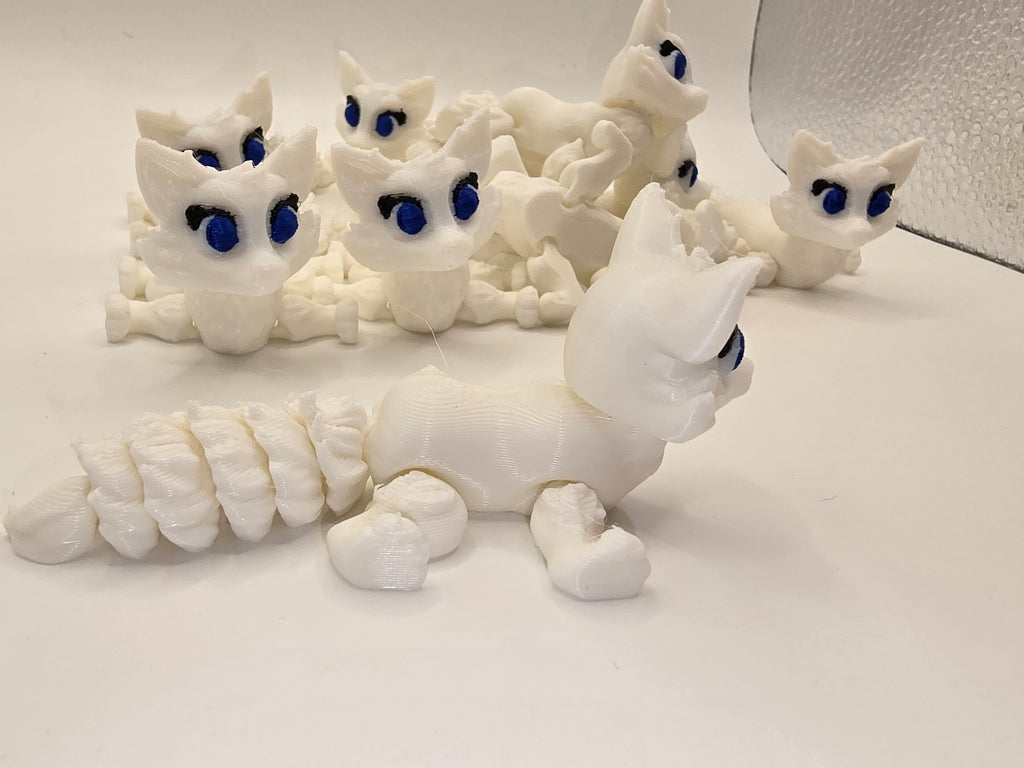 artic fox 3d printed fidget