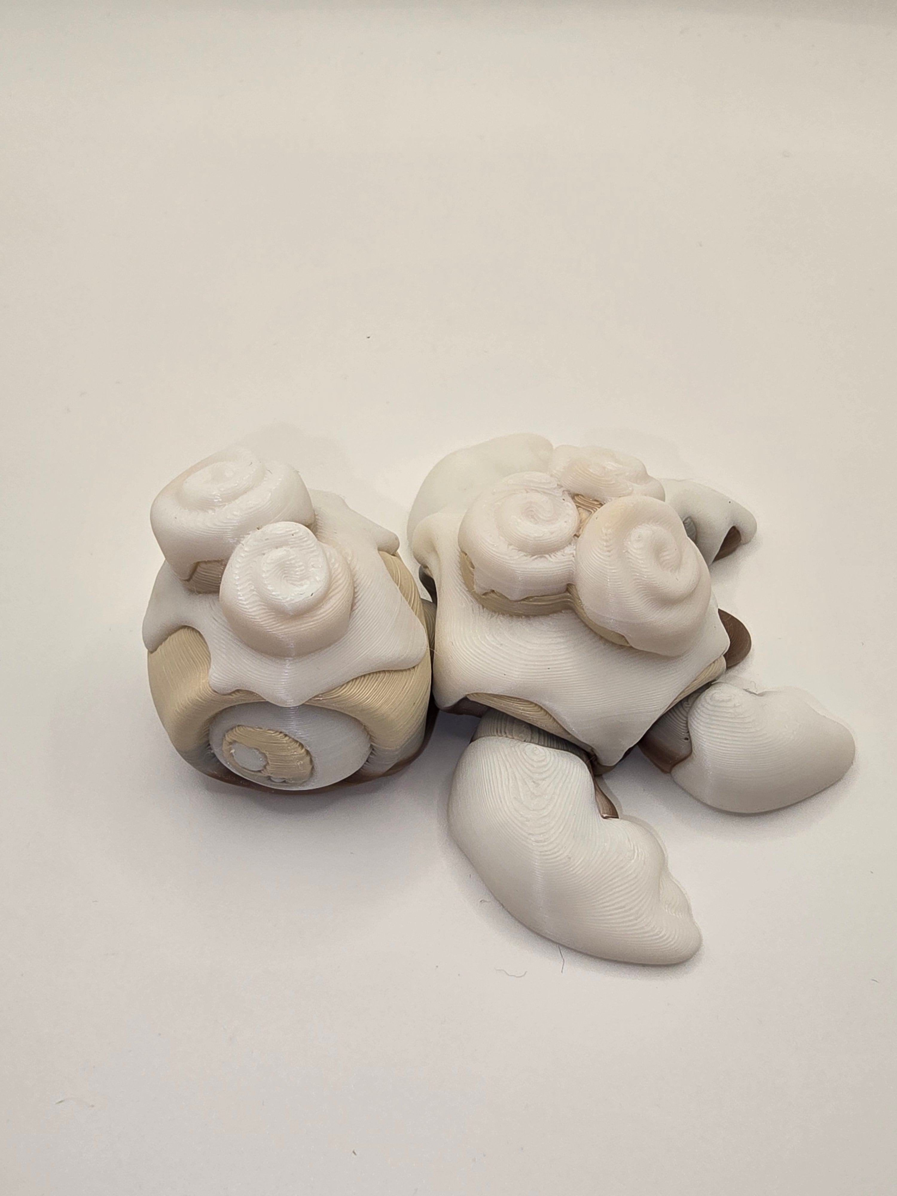 cinnamon roll turtle 3d print fidget