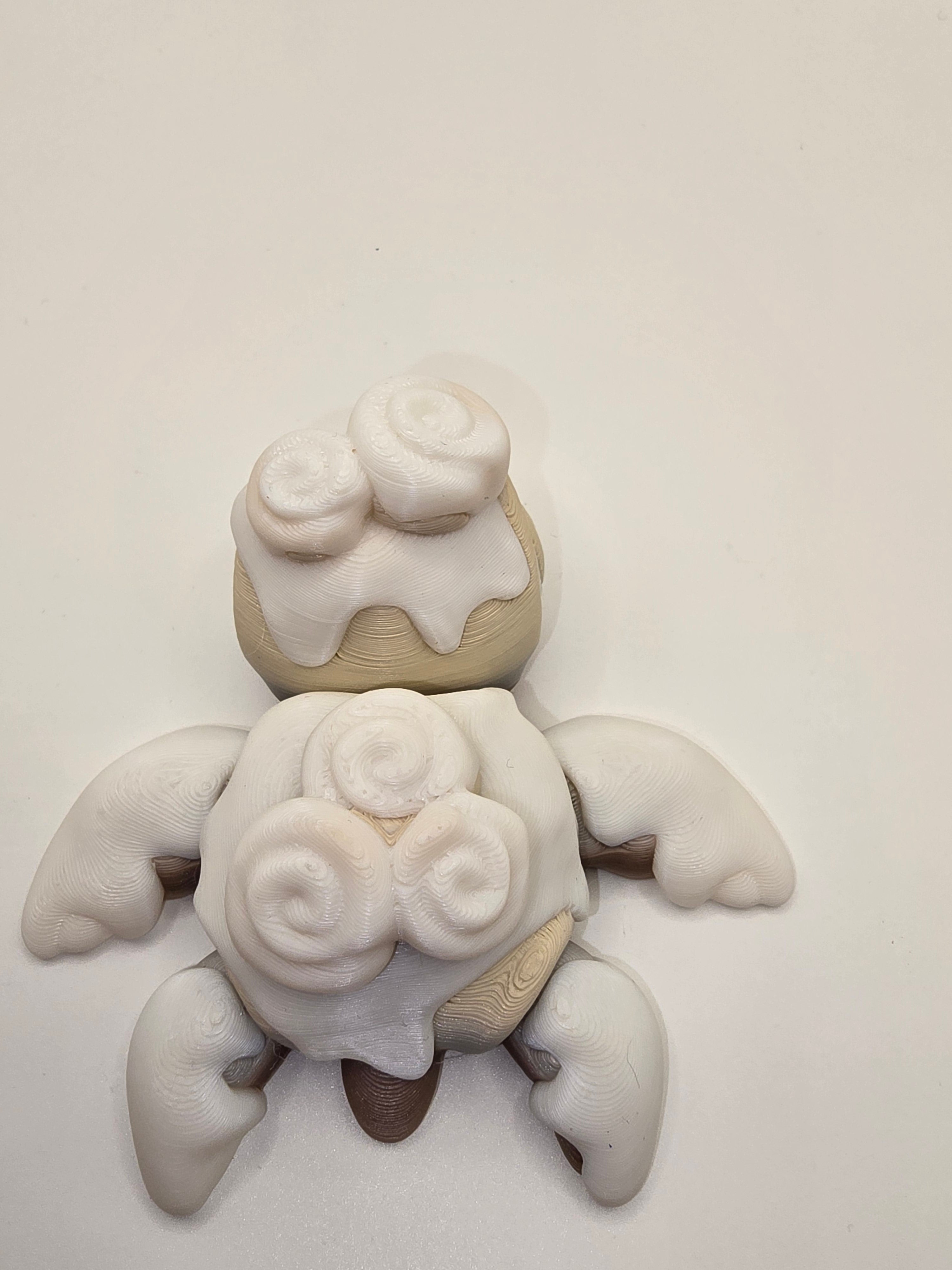 cinnamon roll turtle 3d print fidget