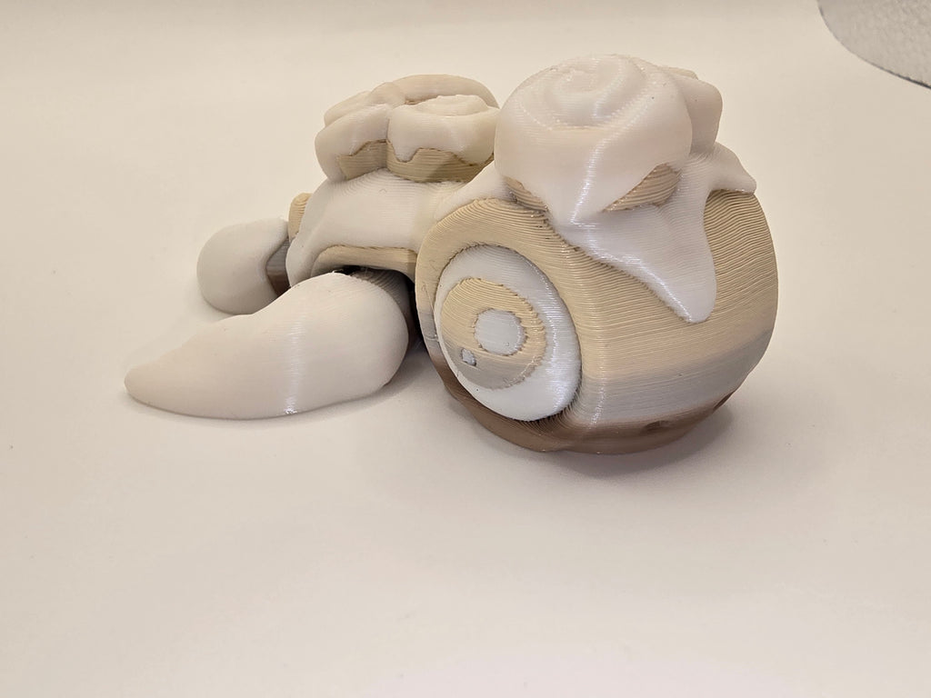 cinnamon roll turtle 3d print fidget