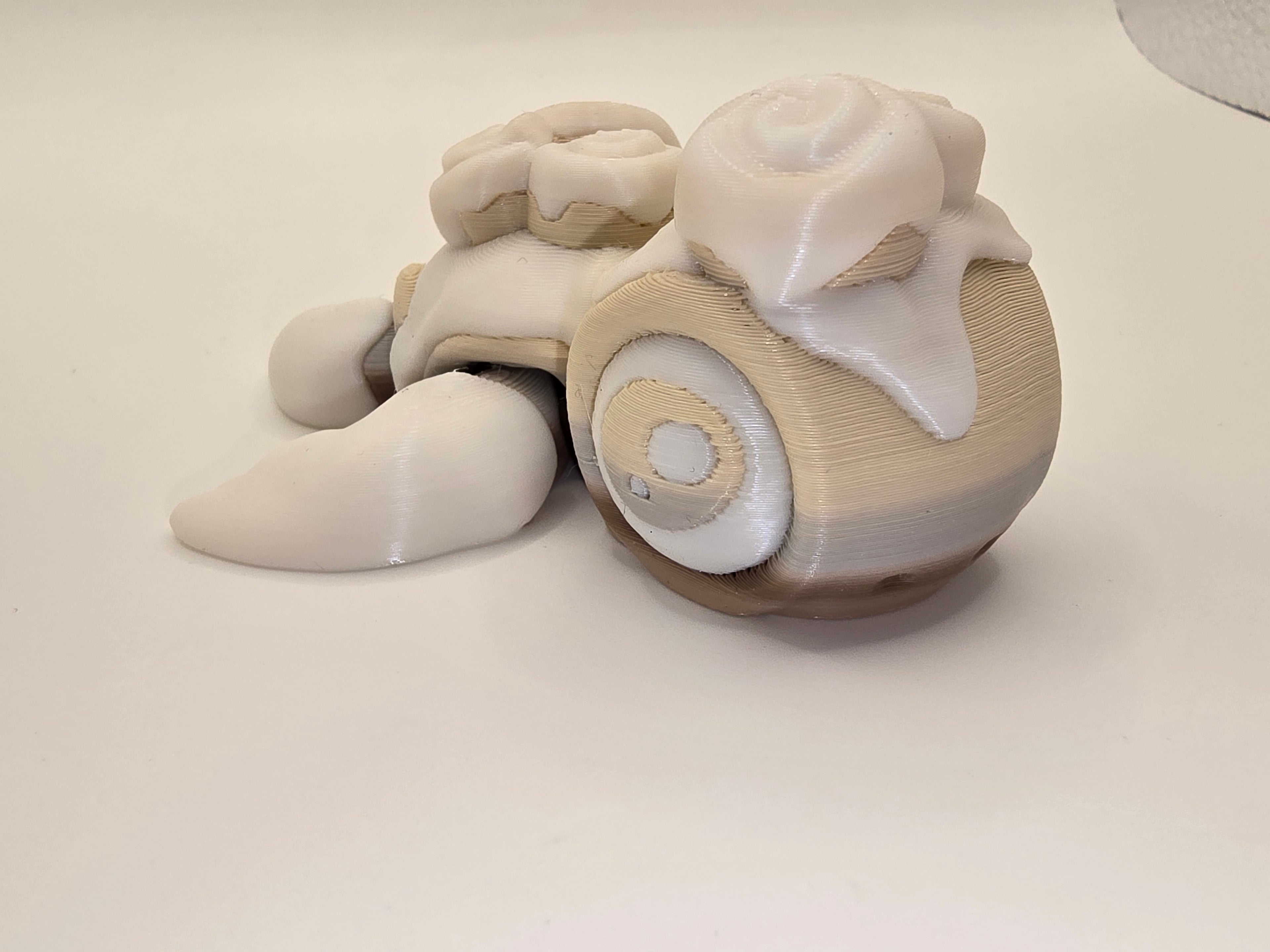 cinnamon roll turtle 3d print fidget