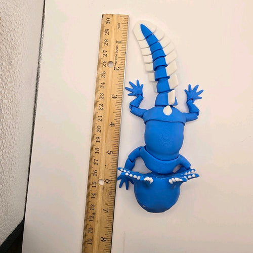 axolotl dragon flexable fidget 3d printed