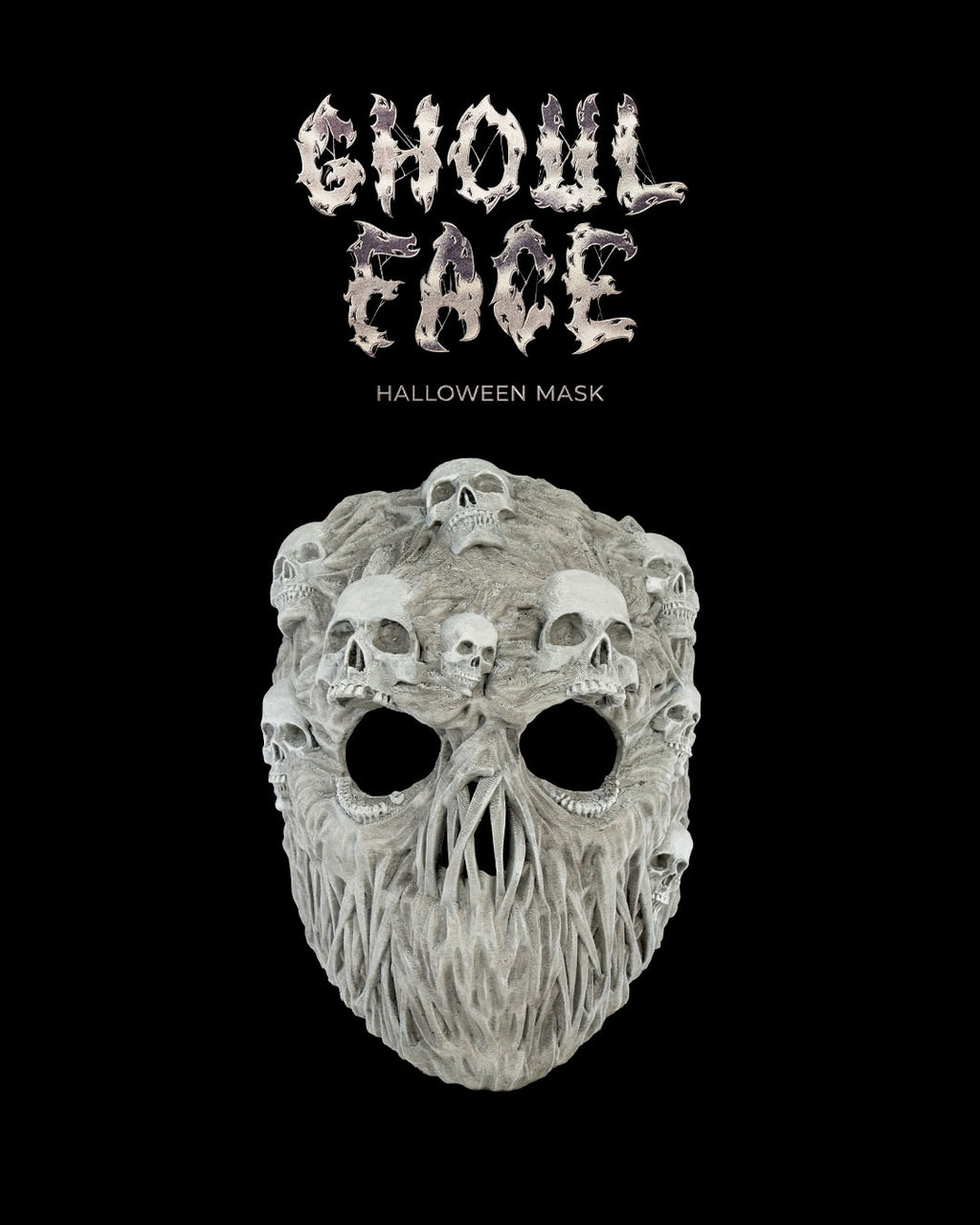 Ghoul Face Halloween Mask