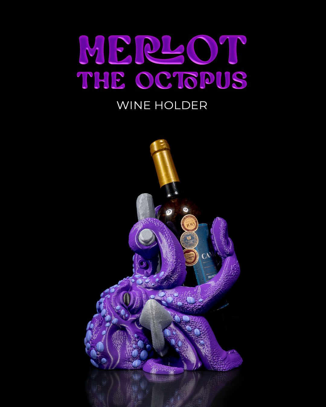 Merlot the Octopus Wine Holder