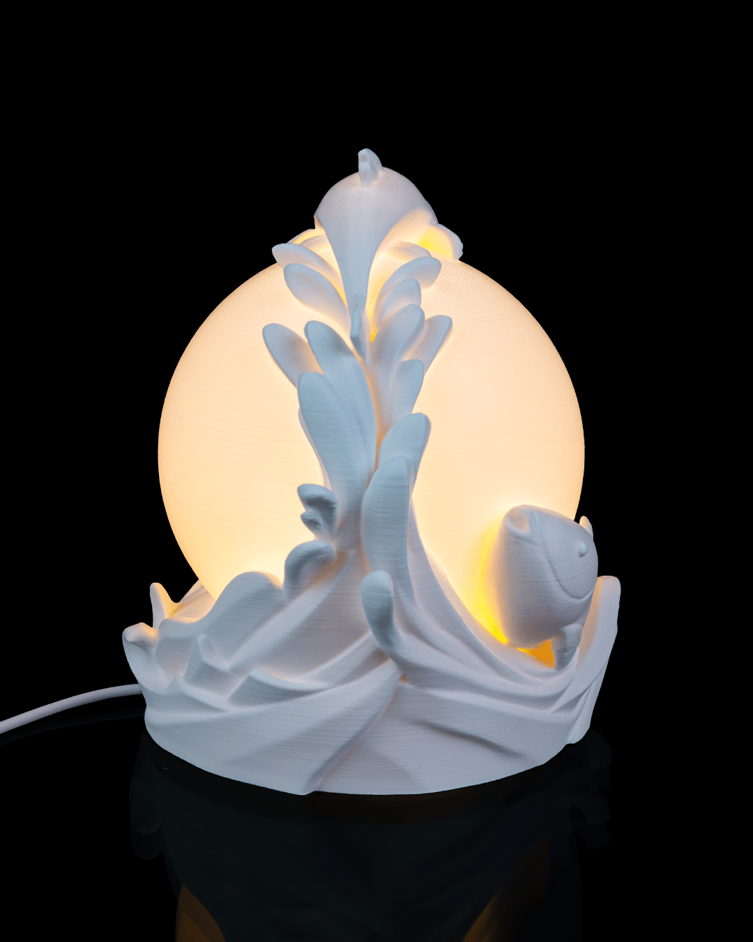 Twin Fish Sphere - Table Lamp